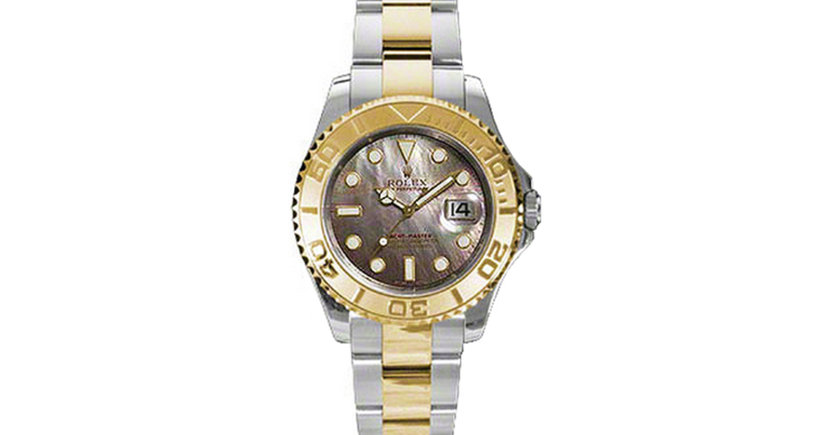 Rolex Yacht-Master 35 168623-BMOP Dark Mother of Pearl White Dial