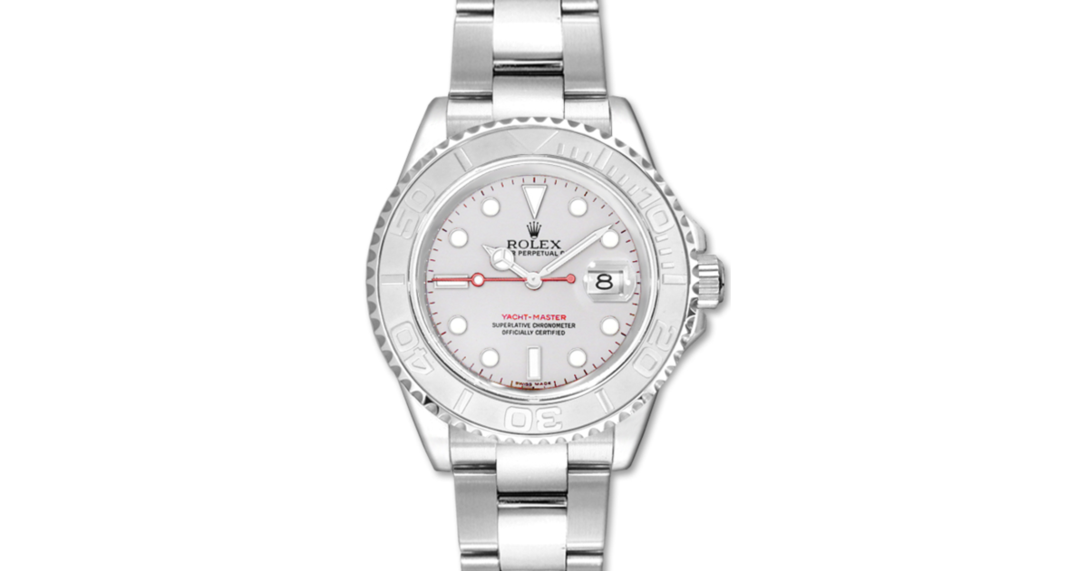 Rolex Yacht-Master 29 169622 Silver Dial Platinum Bezel Yellow