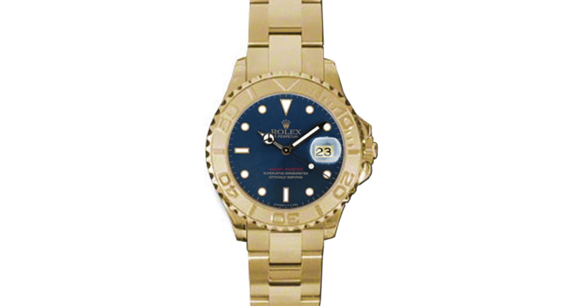 Rolex Yacht-Master 29 169628-BLU Blue White Dial Yellow Gold