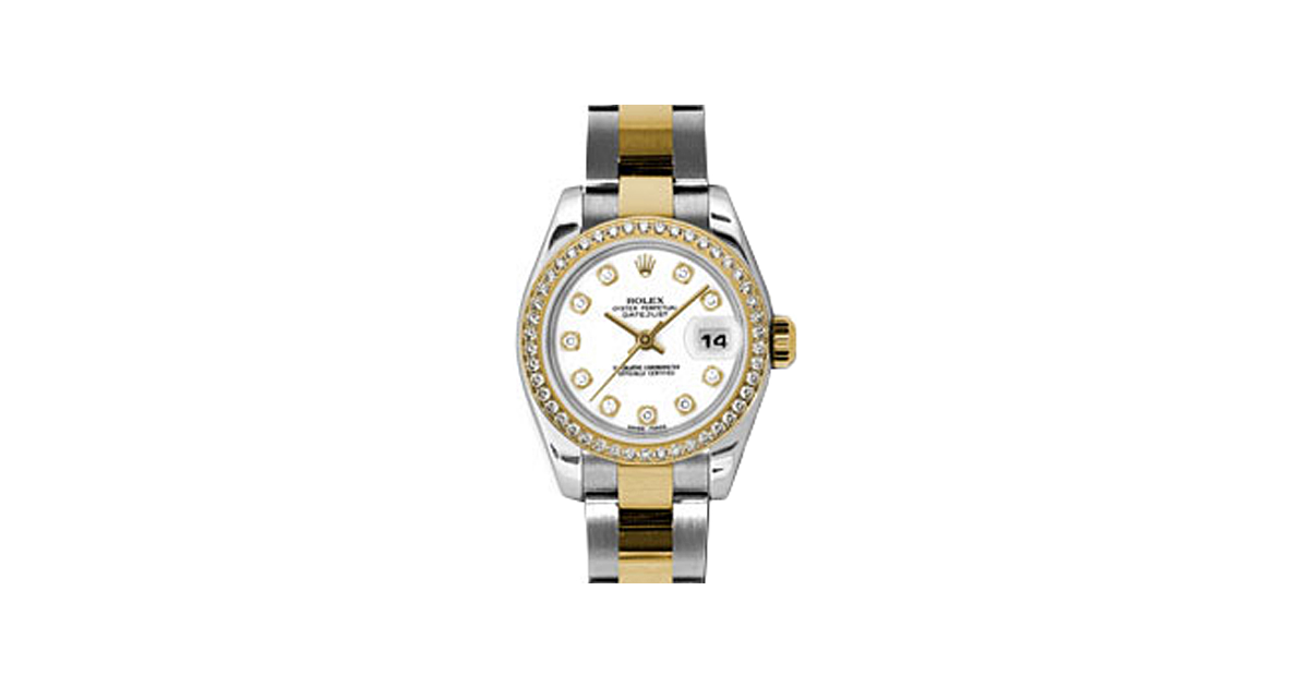 White dove　② Rolex Lady-Datejust 26 179383-WHTDO White Diamond Diamond Bezel