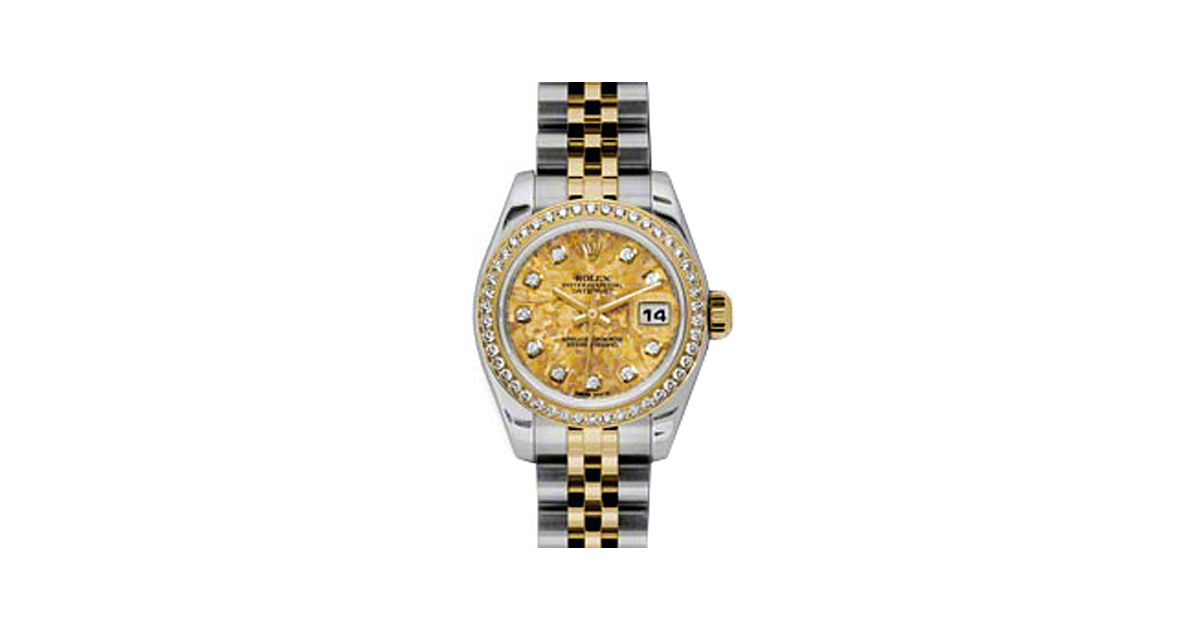 Rolex Lady-Datejust 26 179383-YGCDJ Yellow Gold Crystal Diamond