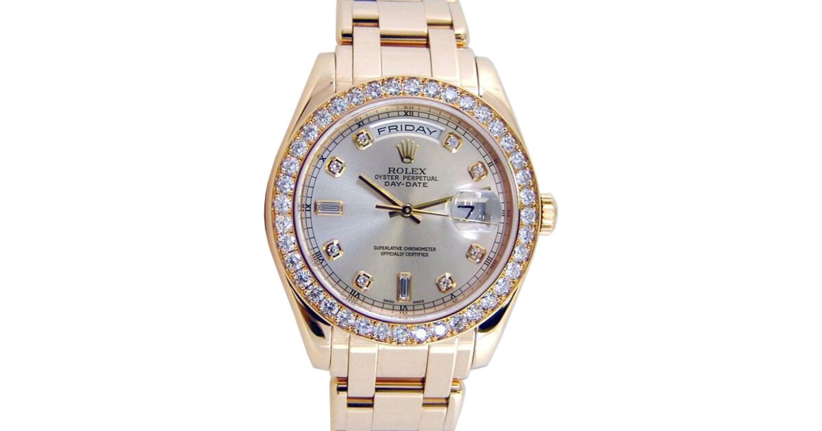 Rolex Day-Date Special Edition 18948-SLVDDO 39mm Silver Diamond
