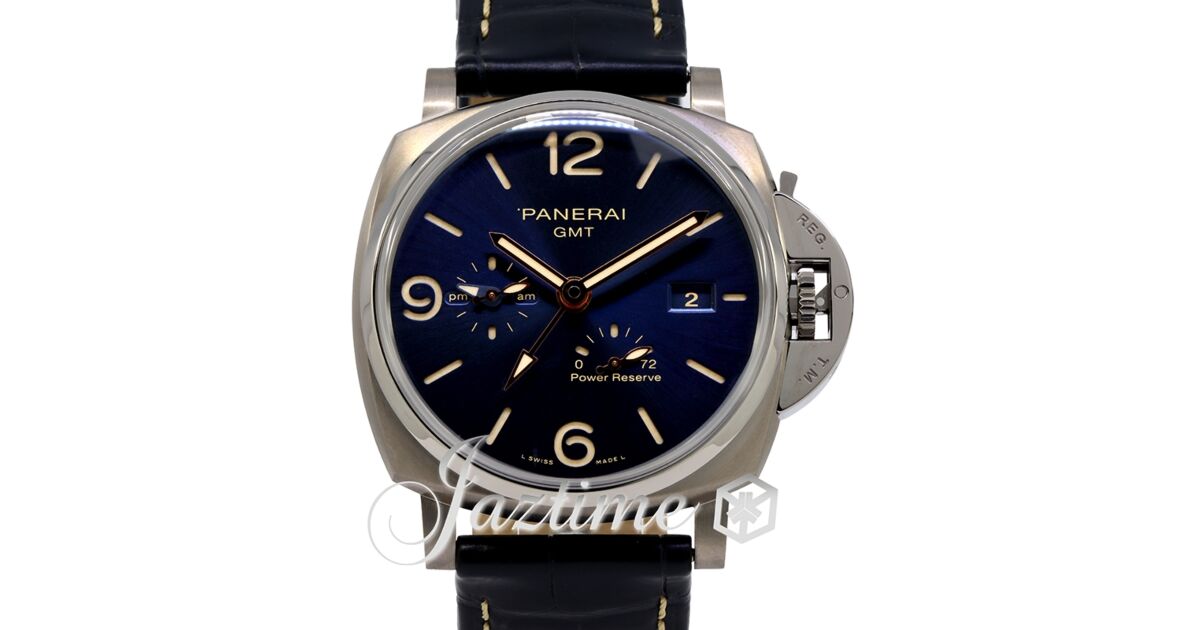 Panerai Luminor Due GMT Power Reserve Titanium 45mm Blue Dial