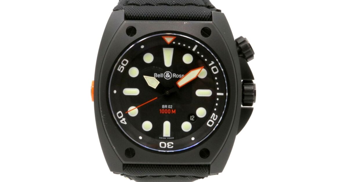 Bell & Ross BR 02 BR02-20-S Black PVD/DLC Coated Stainless Steel
