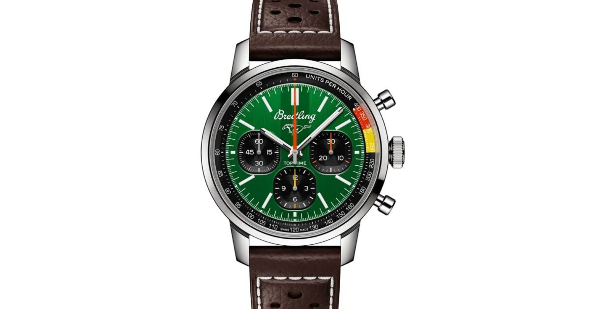 Breitling Top Time B01 Ford Mustang Stainless Steel Green Dial