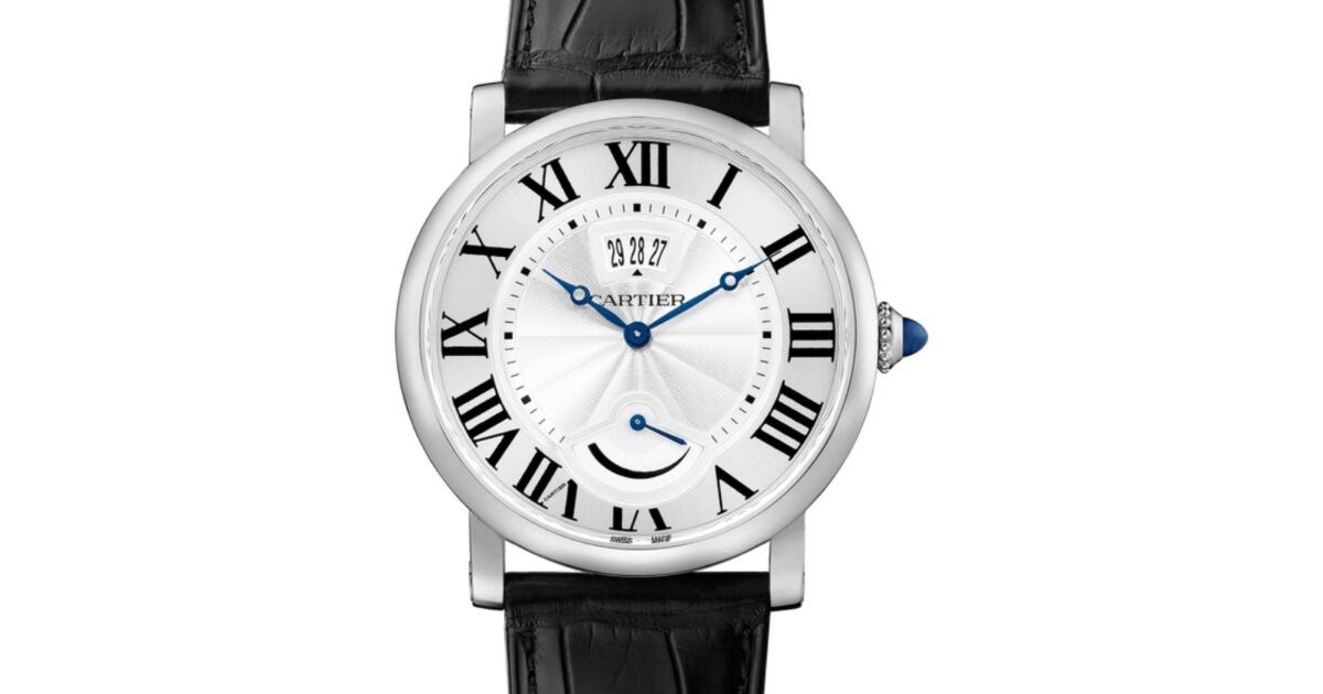Cartier シルバー アナログ時計 Cartier Rotonde de Cartier Calendar Aperture and Power Reserve