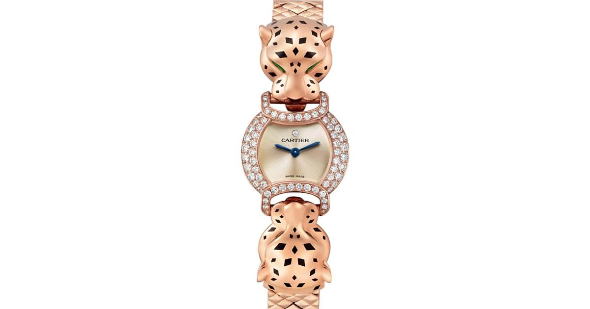 La Panthere De Cartier 22.2mm Quartz Rose Gold/Diamond Pave Pink