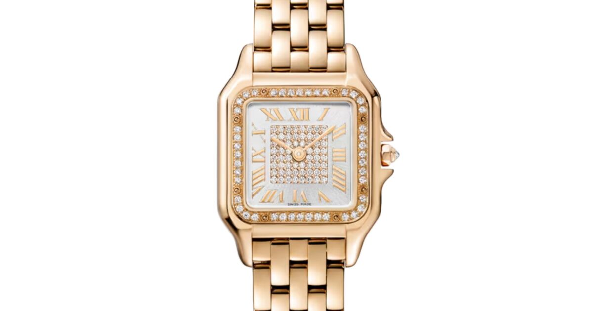 Panthere de Cartier Medium Quartz Rose Gold Diamond Bezel & Dial