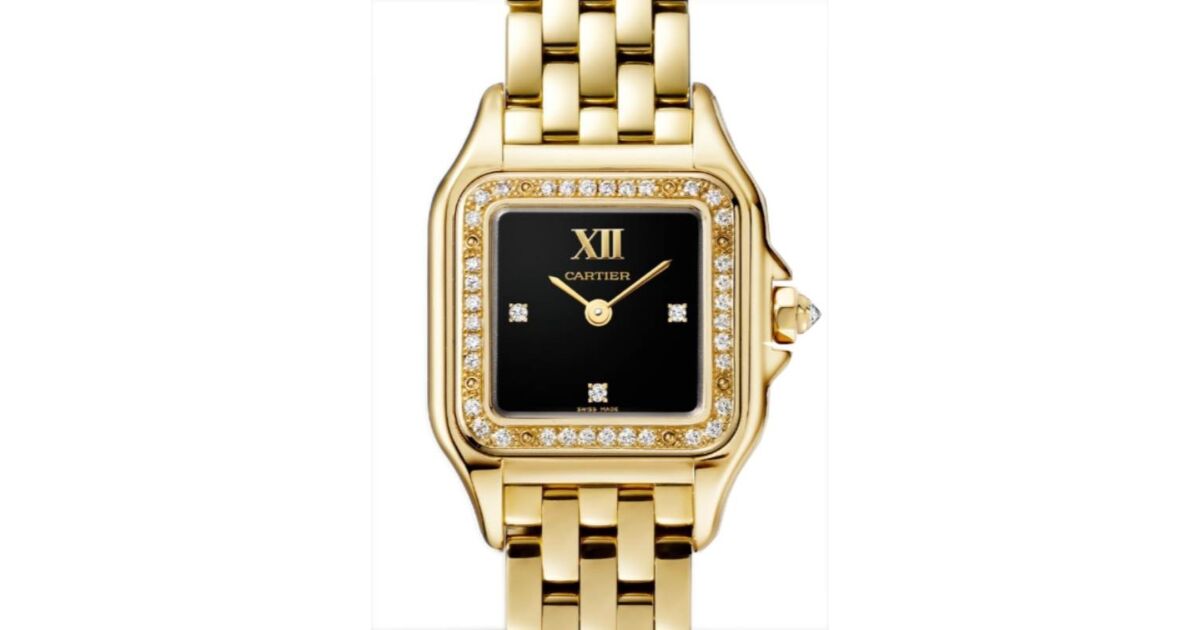 Panthere de Cartier Small Quartz Yellow Gold/Diamonds Black Dial