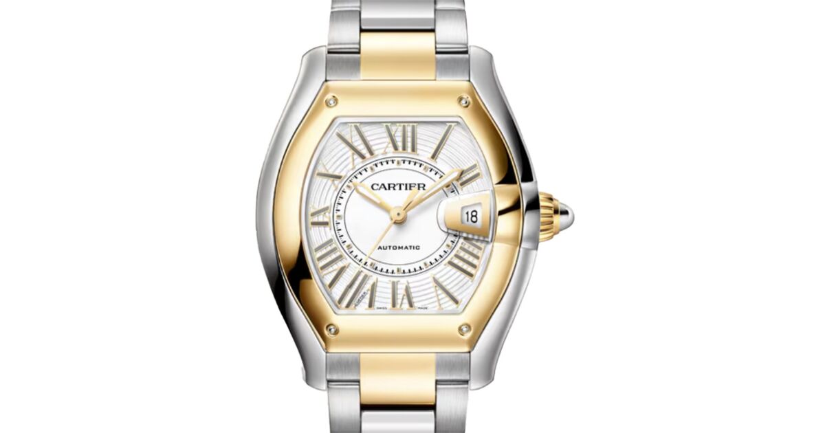Cartier Roadster Large Yellow Gold/Steel White Dial W2RD0010