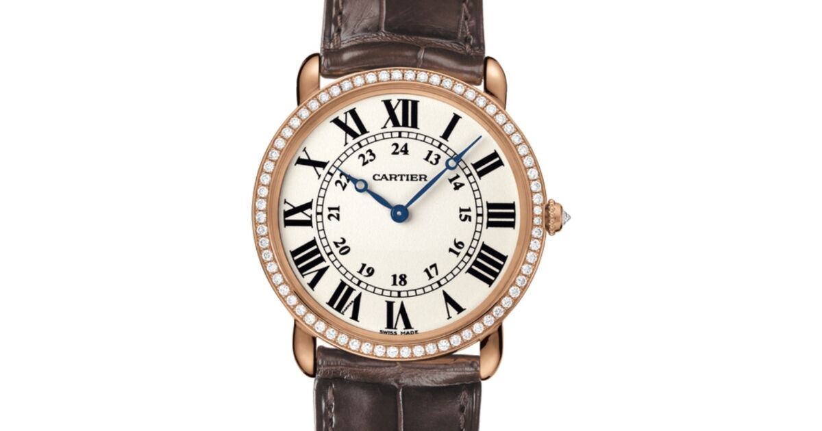 Cartier Ronde Louis Cartier Manual Winding Rose Gold 36mm Silver 