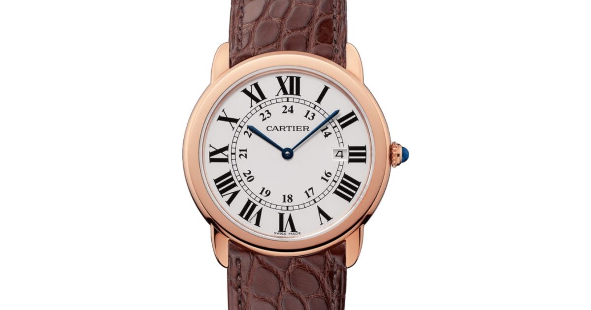 Cartier Ronde Solo de Cartier Quartz Rose Gold 36mm Silver Dial