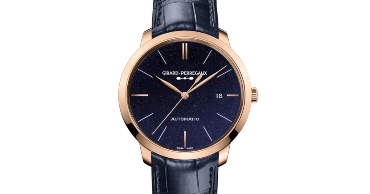 Girard Perregaux 1966 Orion Pink Rose Gold Blue Aventurine Dial