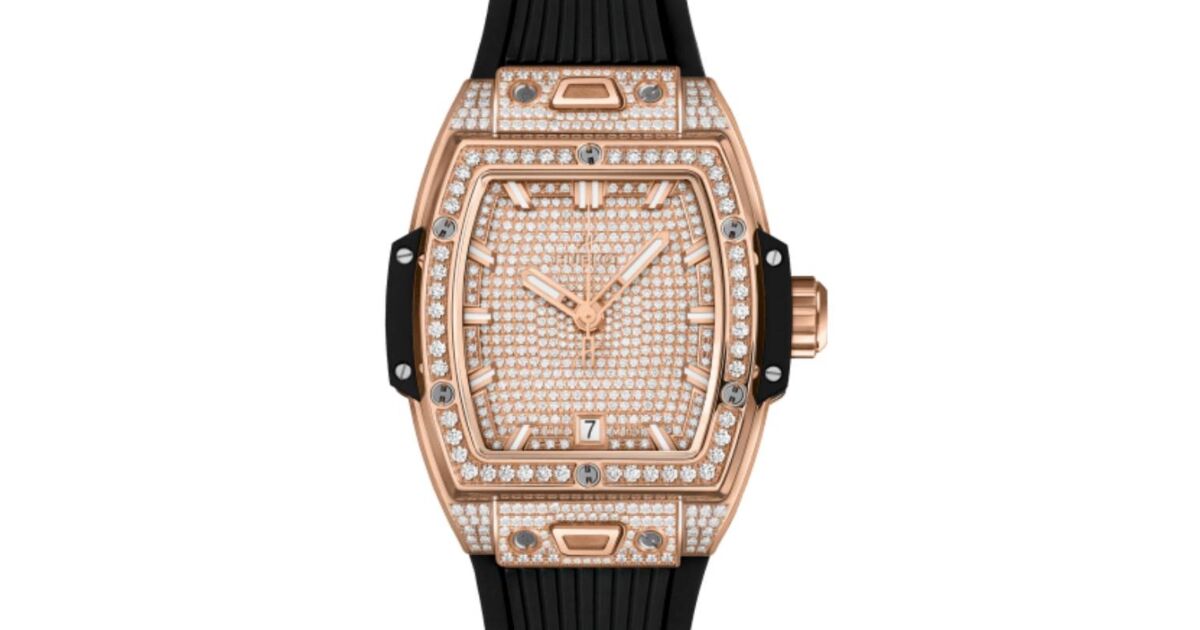 Hublot Shaped Spirit of Big Bang 3-Hands King Gold Full Pave 39mm Hublot Shaped Spirit of Big Bang 3-Hands King Gold Full Pave 39mm