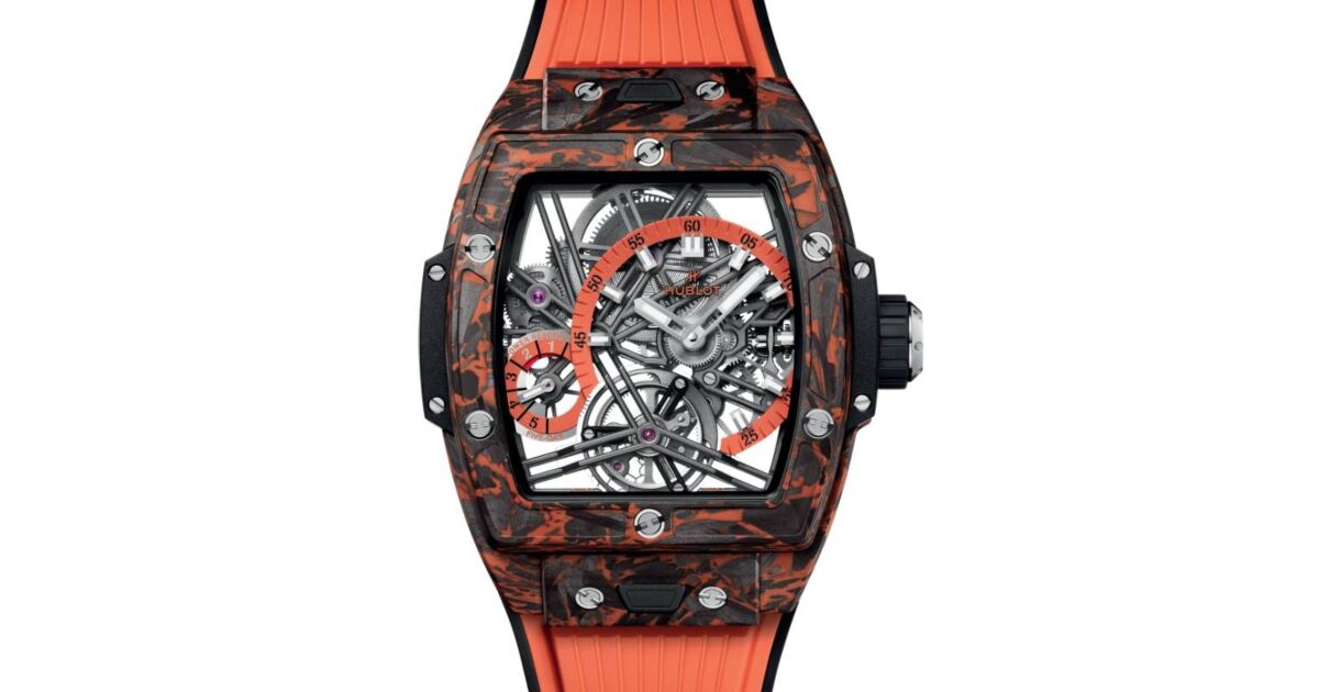 Hublot Shaped Spirit of Big Bang Tourbillon Orange Carbon 42mm 645
