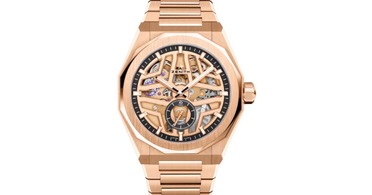 Zenith Defy Skyline Skeleton Rose Gold 41mm Open-worked Dial