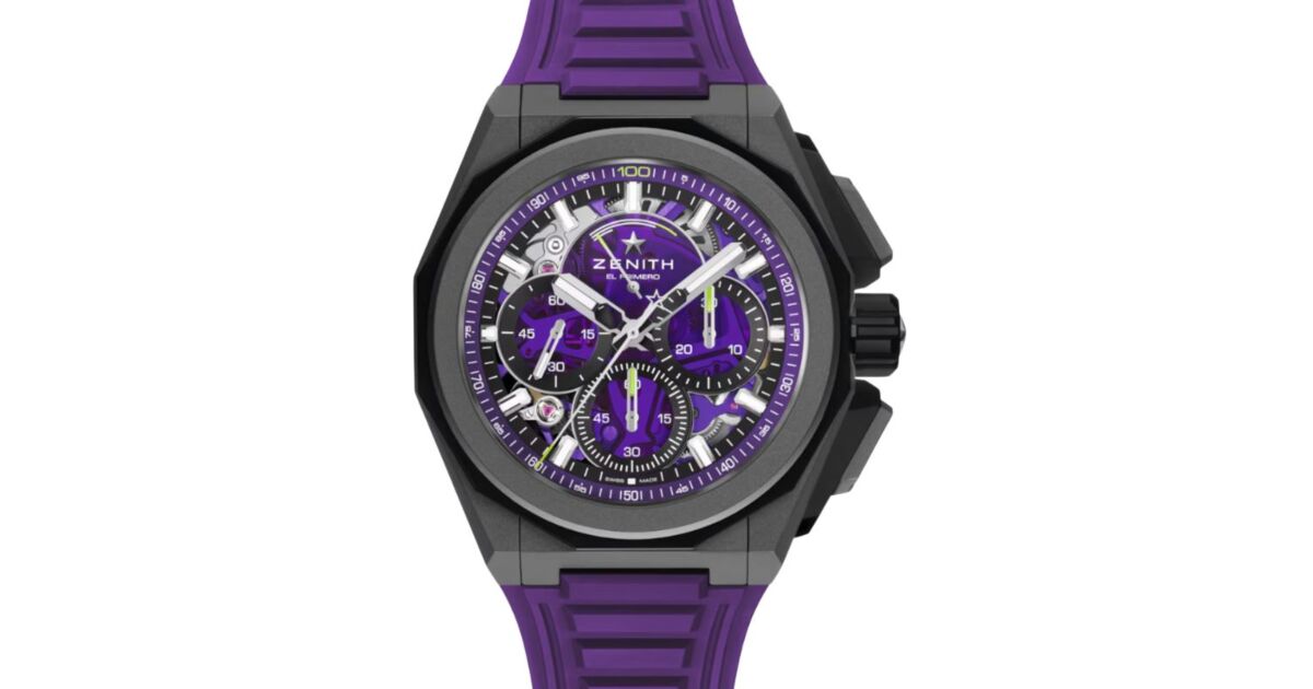 Zenith Defy Extreme Ultraviolet Titanium 45mm Violet Skeleton Dial