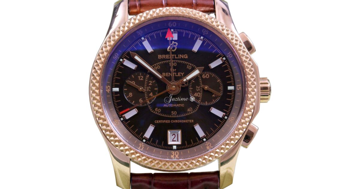 Breitling Bentley Mark VI H26362 18k Rose Gold 42mm Chronograph