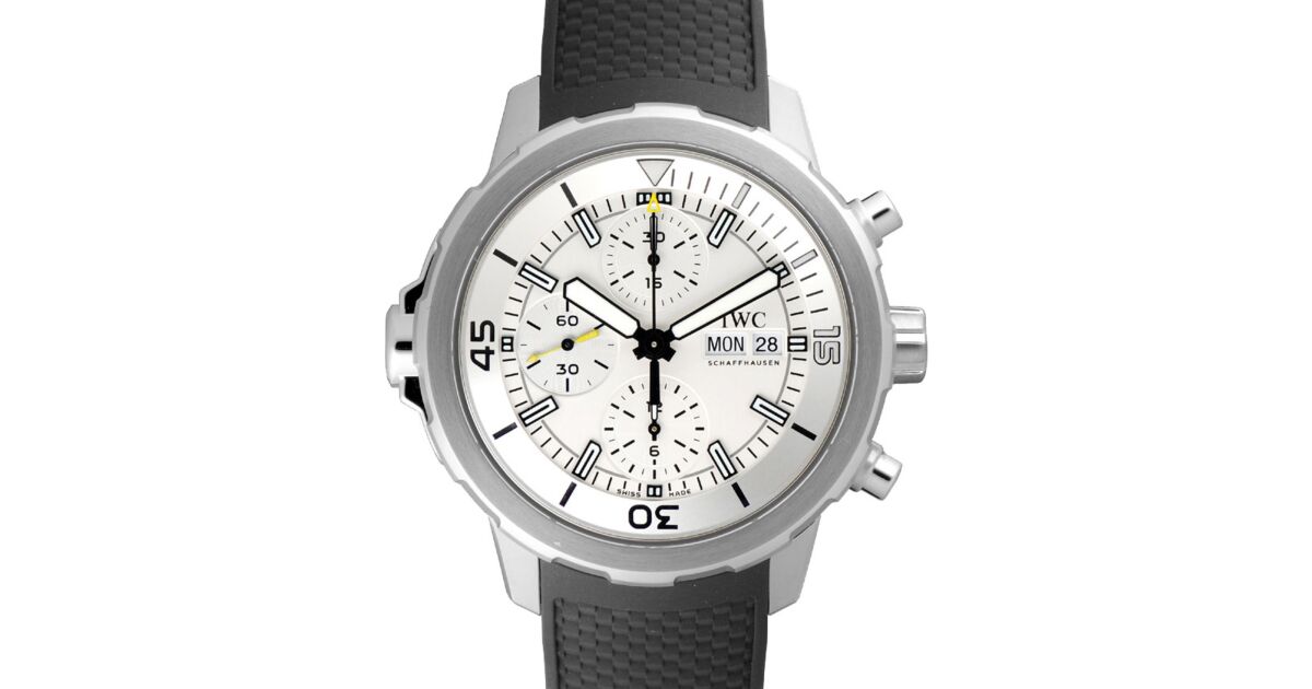 IWC Schaffhausen IW376801 Aquatimer Chronograph Silver Plated