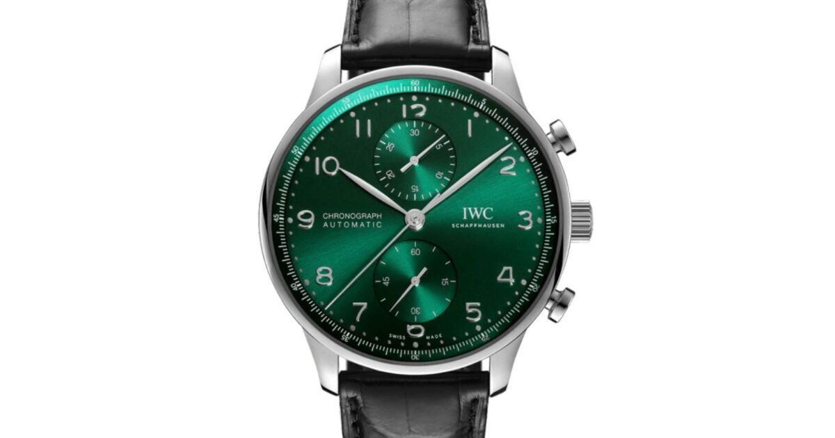 IWC Portugieser Chronograph Stainless Steel 41mm Green Dial