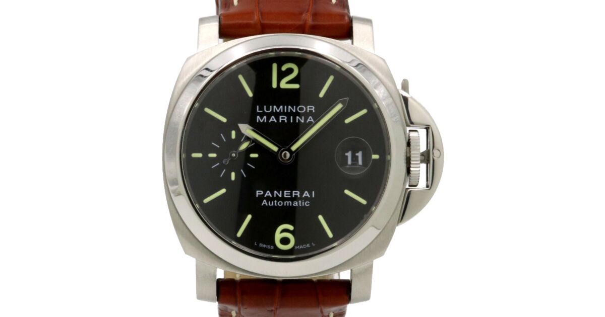 Panerai PAM 48 Luminor Marina 40mm Stainless Steel Leather - PRE-OWNED