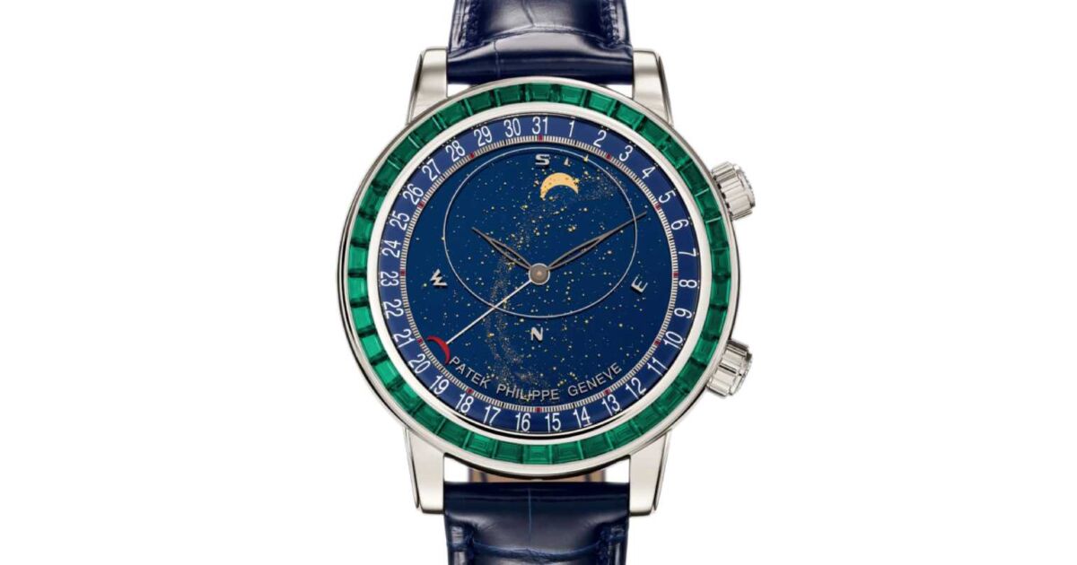 Patek Philippe Celestial Joaillerie Platinum Blue Dial Emerald