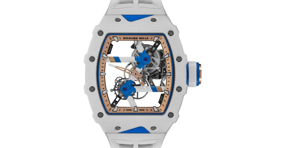 Richard Mille Manual Winding Tourbillon Colnago Blue Azure & White