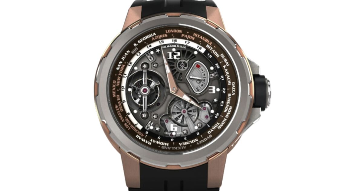 Richard Mille Manual Winding Tourbillon Worldtimer Jean Todt Red