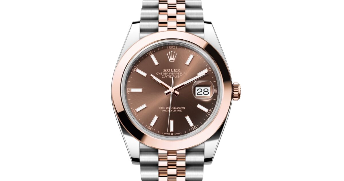 Rolex Datejust 41 126301 Chocolate Index Rose Gold Stainless Steel