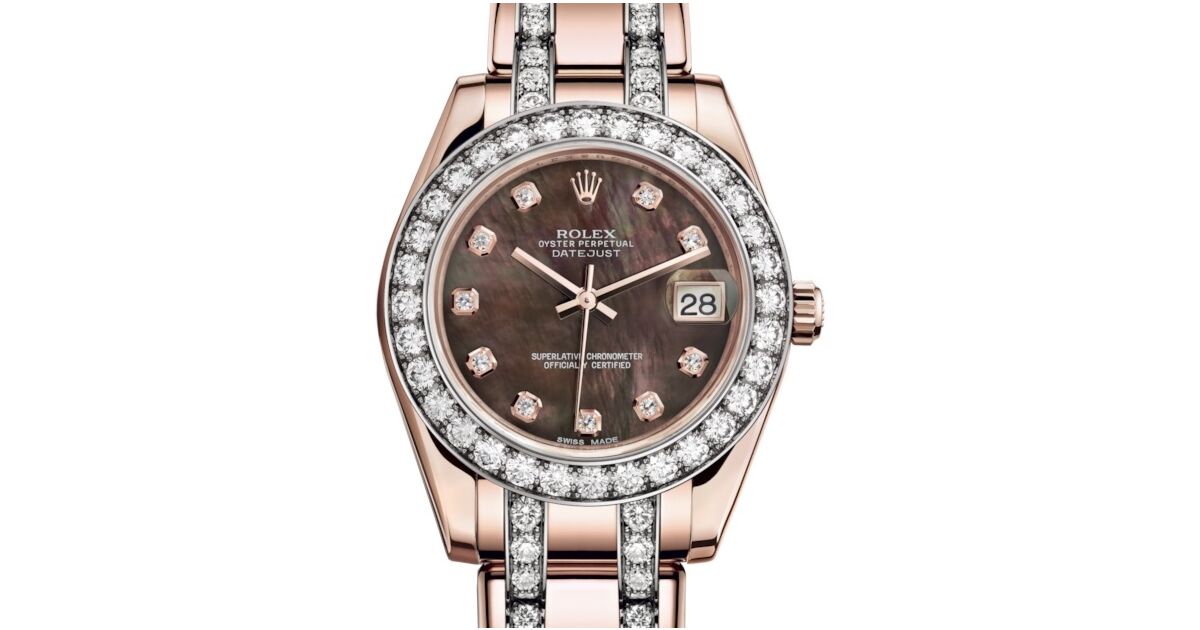 Rolex Pearlmaster 34 81285 Black Mother of Pearl Diamond Markers