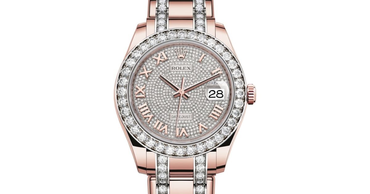 Rolex Pearlmaster 39 86285 Diamond Paved Roman Diamond Bezel