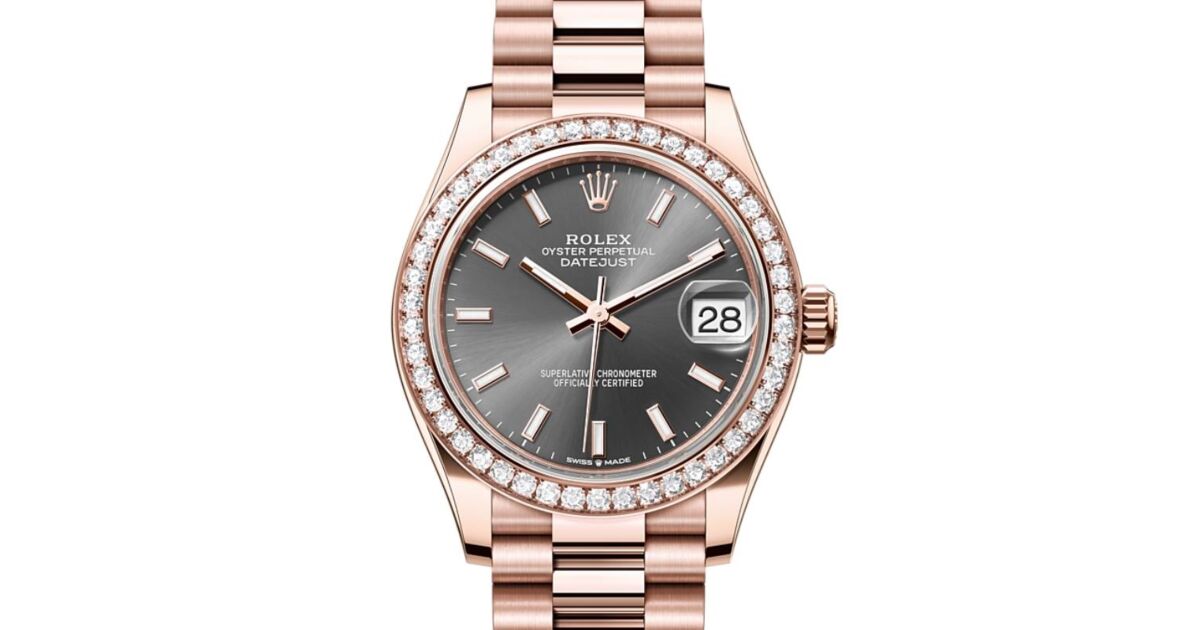Rolex Datejust 31 Rose Gold Slate Index Dial & Diamond Bezel