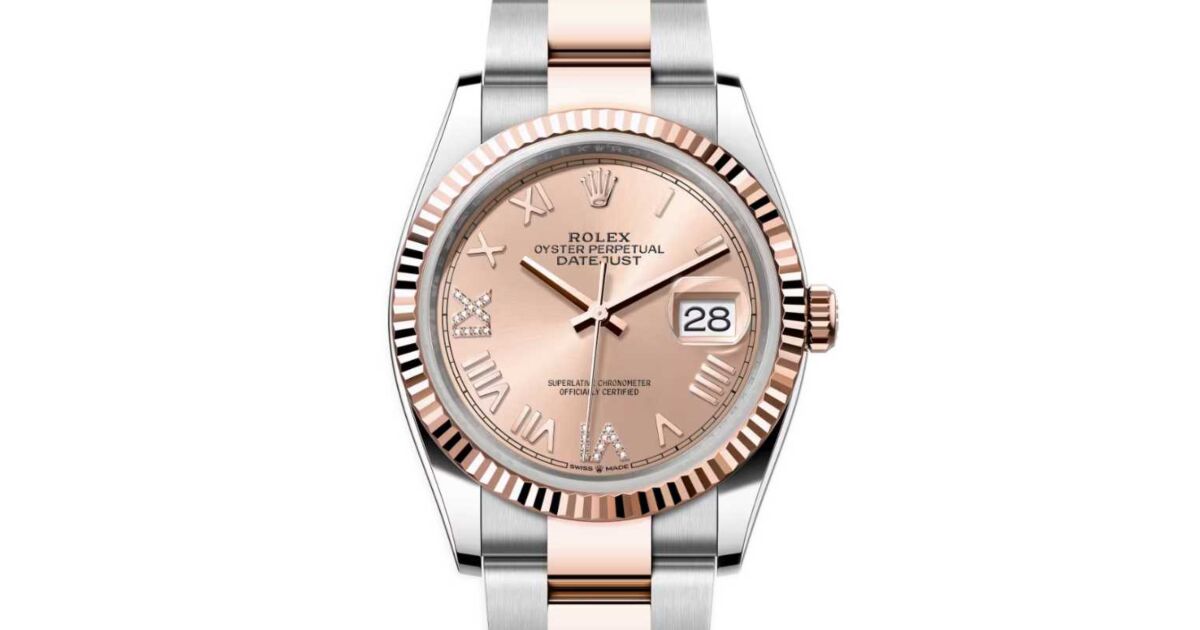 Rolex Datejust 36 Rose Gold/Steel Rose Roman Diamond VIIX Dial