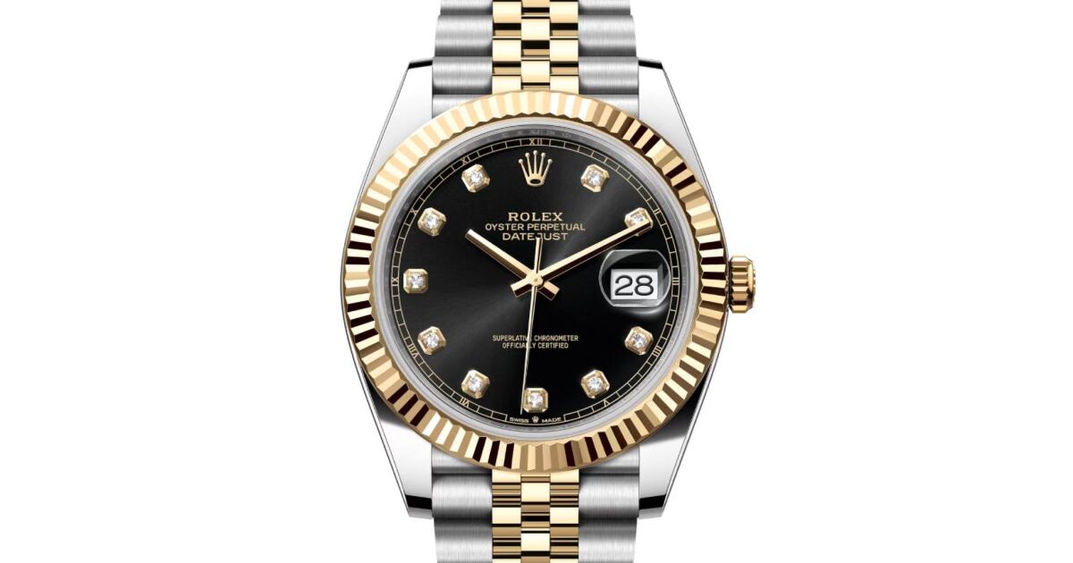Rolex Datejust 41 126333-BLKDJ Black Diamond Yellow Gold Stainless