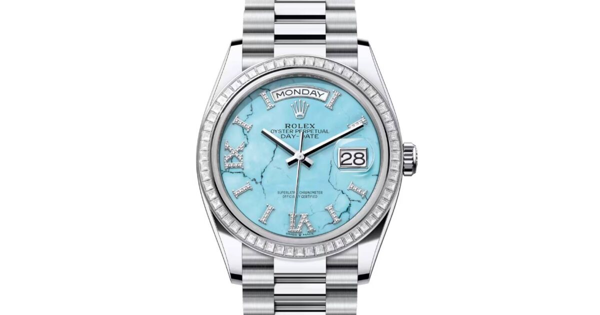 Distinction I~Ⅳ,Structures,Vocabularist Rolex Day-Date 36 President Platinum Turquoise 