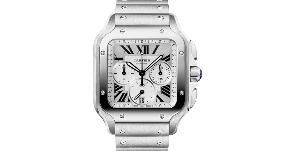Santos De Cartier Steel Large Silver Dial WSSA0083