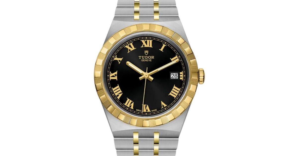 TUDOR ロイヤル　イエローゴールド　38ミリ Tudor Royal Steel Black Dial 38mm Yellow Gold Cap Bracelet M28503