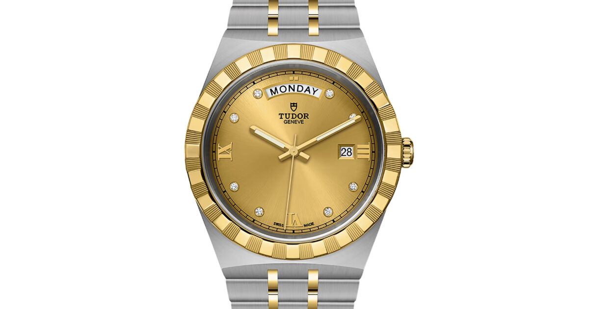 Tudor Royal Steel Yellow Gold 41mm Champagne Diamond Dial M28603