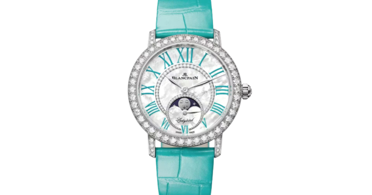 Blancpain Ladybird Colors Phases de Lune White Gold 34.9mm Mother of ...