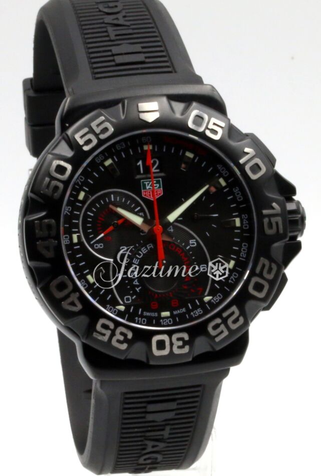 TAG Heuer Formula 1 クロノグラフ ブラック Tag Heuer Formula 1 Grande Date Men's Quartz Black Rubber