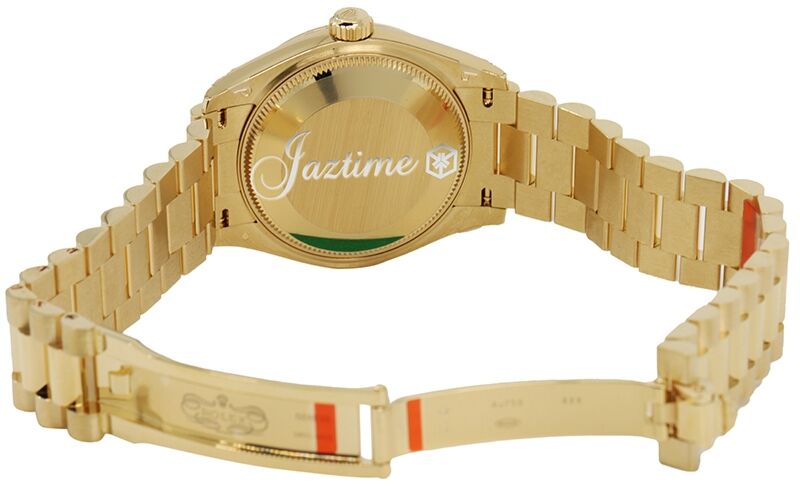 Rolex Lady-Datejust 31 President Yellow Gold Black Mother of