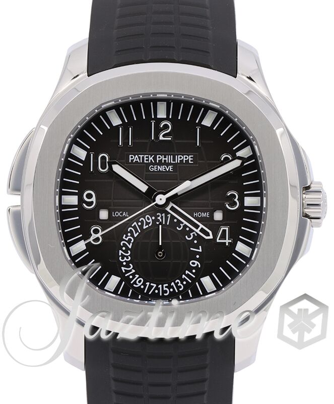 Patek Philippe Aquanaut Travel Time Stainless Steel Black Dial 5164A 001 PRE OWNED