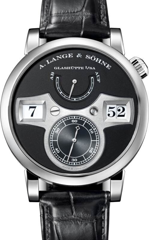 A Lange Sohne Zeitwerk White Gold 41.9mm Black Dial 140.029