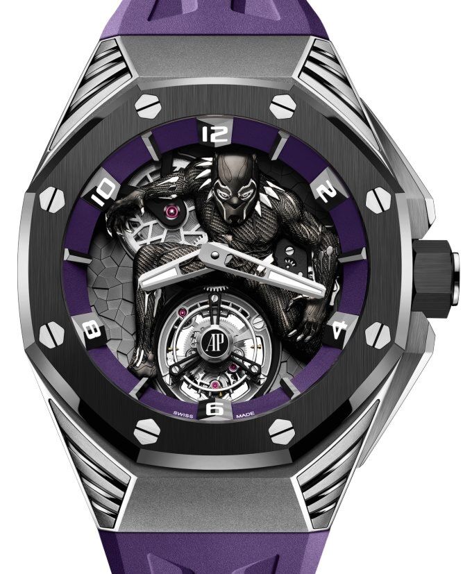 Audemars Piguet Royal Oak Concept Black Panther Flying Tourbillon Titanium 42mm Black Purple 26620IO.OO.D077CA.01