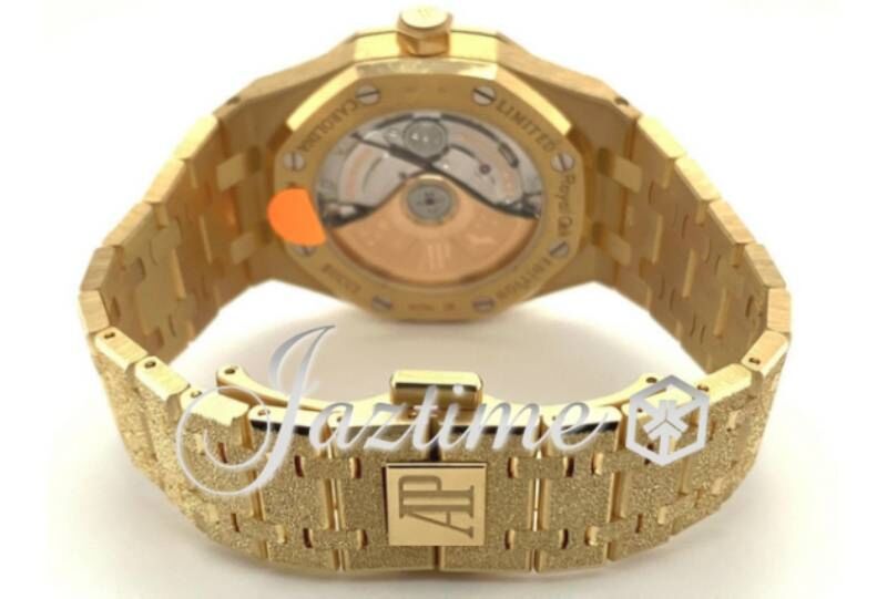 Audemars Piguet Royal Oak Frosted Gold Selfwinding Watch 15454BA.GG.1259BA.02 WatchGuyNYC