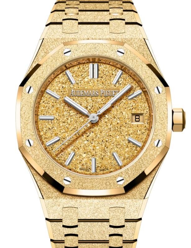 Audemars Piguet Royal Oak Frosted Gold Selfwinding Yellow Gold Crystal Sand Dial 77450BA.GG.1361BA.01