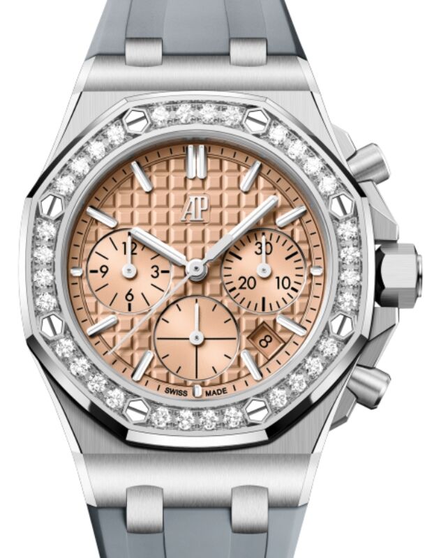 Audemars Piguet Offshore Chronograph Steel Diamond Bezel Salmon Dial  26231ST.ZZ.A178CA.01