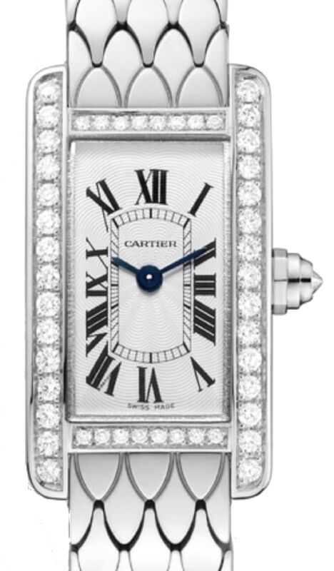 Cartier Tank Americaine Women's Watch Mini Quartz White Gold Cartier Tank Americaine Women's Watch Mini Quartz White Gold
