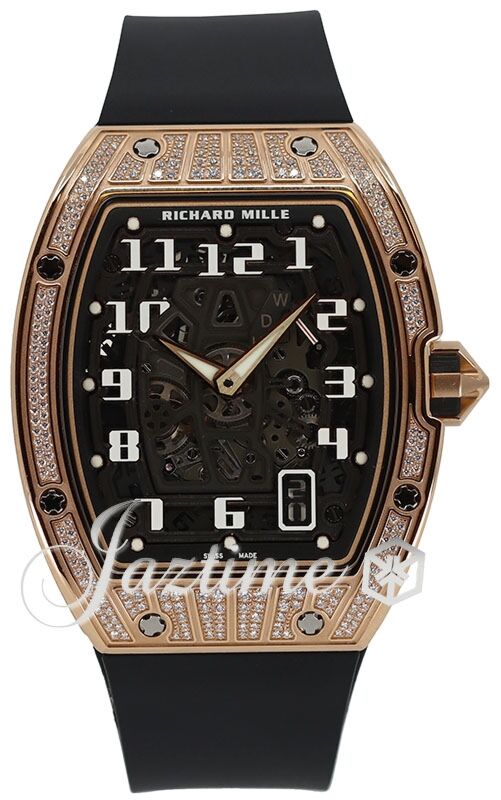 Richard Mille Automatic Winding Extra Flat Rose Gold Diamond