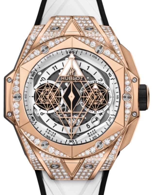 Hublot Big Bang Partnerships Sang Bleu II King Gold White Pave 45mm  418.OX.2001.RX.1604.MXM20 - BRAND NEW